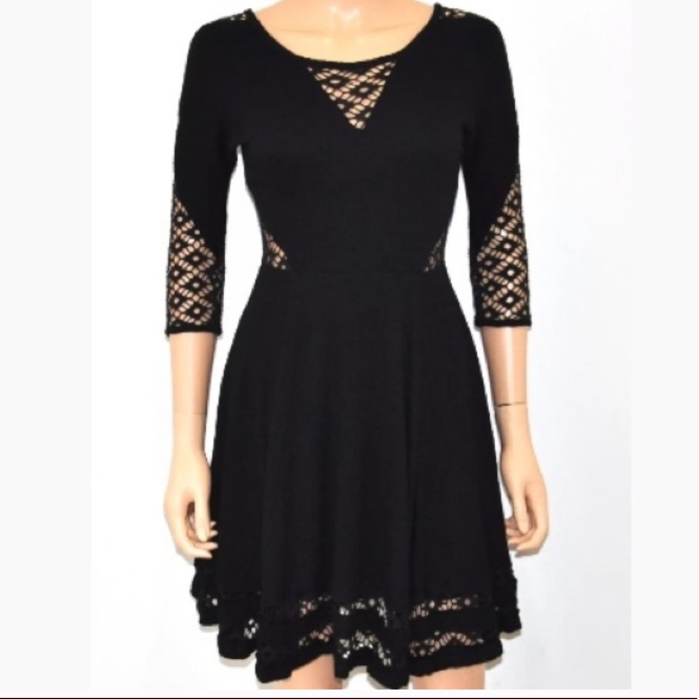 Free people to the point fit and flare lace dress